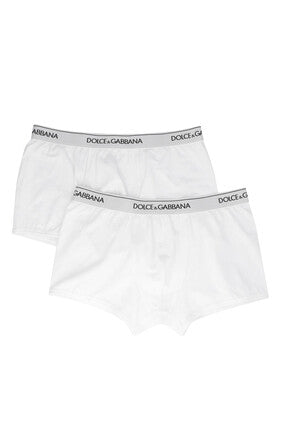 Logo Waistband Cotton Boxers, Pack of Two