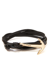 Leather Anchor Bracelet