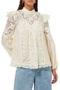 Concert Textured Lace Blouse