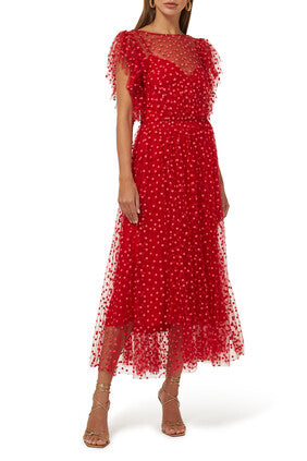 Polka Dot Midi Dress