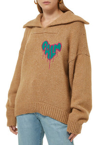 Heart Spray Knit Sweater