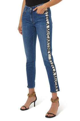 Logo Tape Skinny Jeans