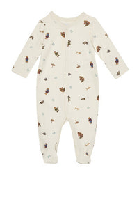 All-Over Bear Print Sleepsuit