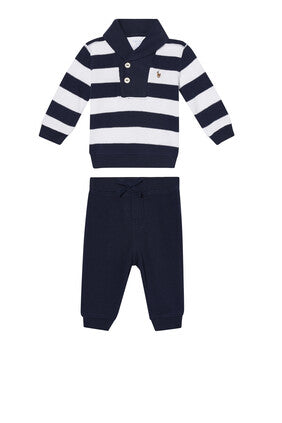 Rugby Top and Sweatpants Set