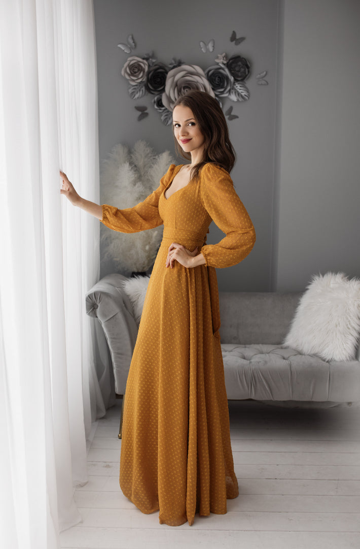 Stacey Dress Delicate Mustard 