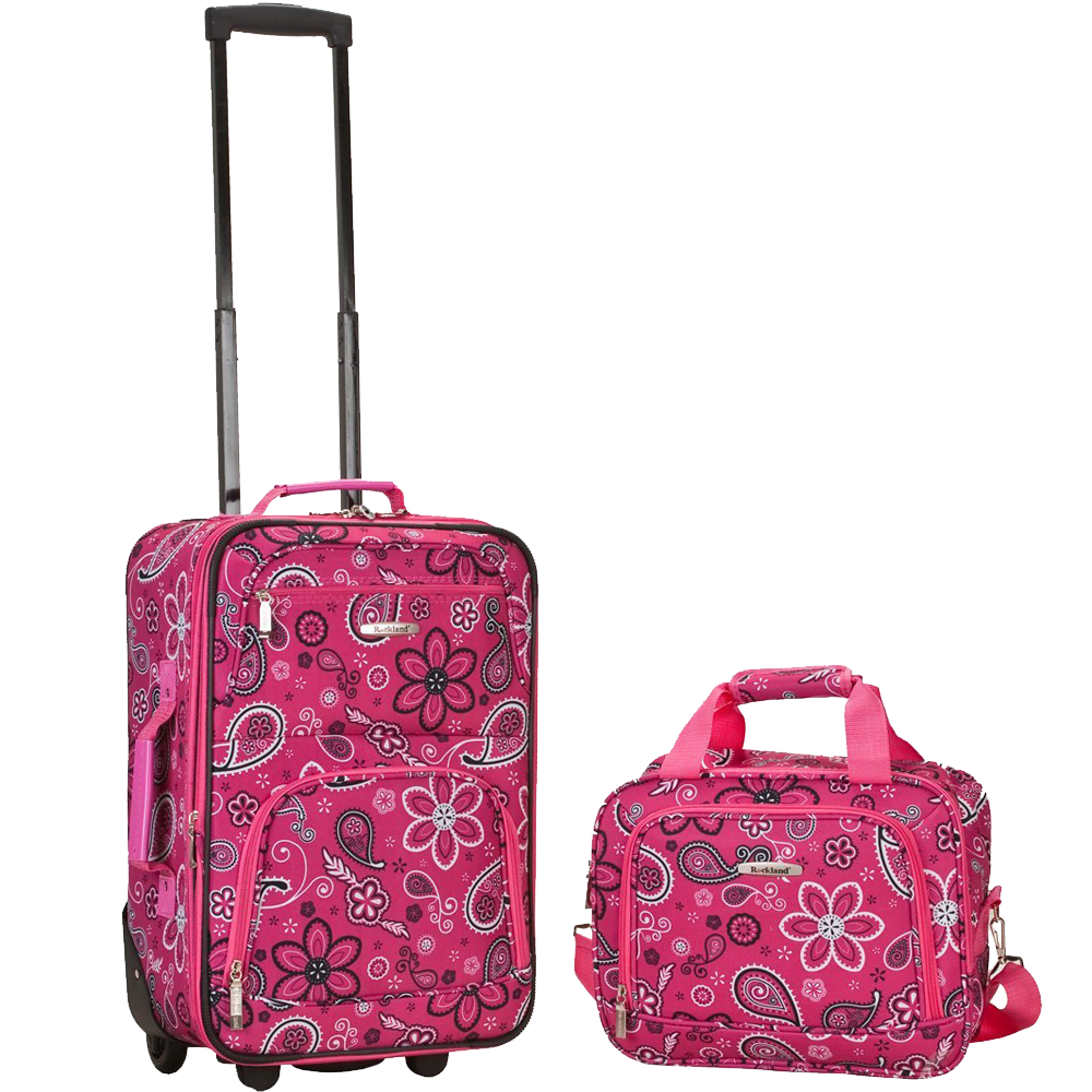 Rockland 2 Piece Luggage Set pink dy shopper